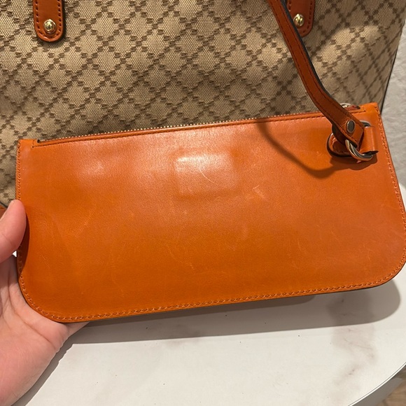 GUCCI with pouch Diamante Craft Hand Tote Bag Canvas Leather Beige - Picture 7 of 15